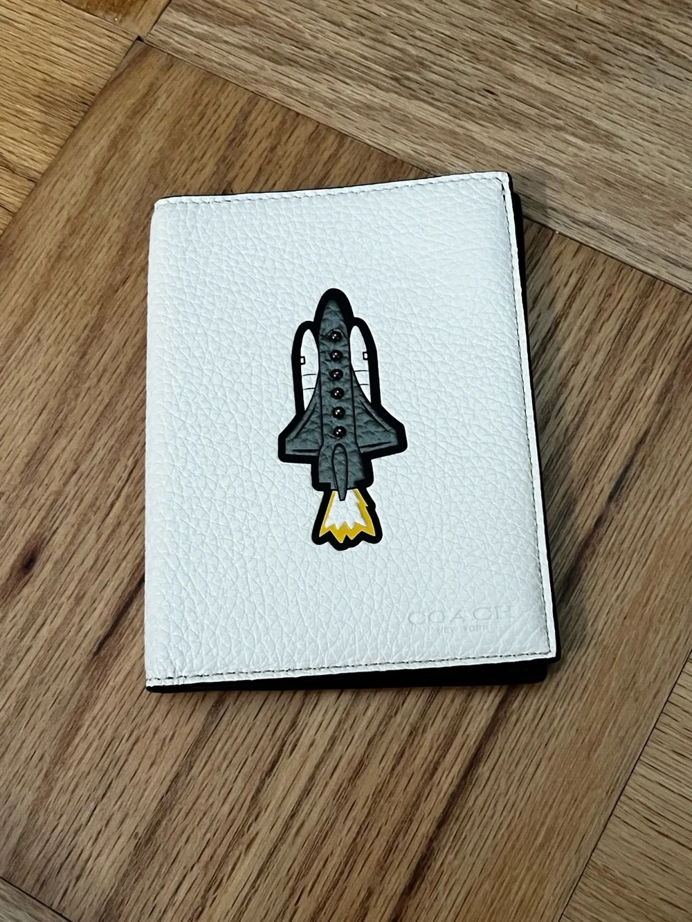Coach X NASA Apollo Rocket Space Passport Holder F32464